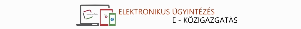 Elektronikus ügyintézés logó A Városháza oldalára mutató linket tartalmazó logó